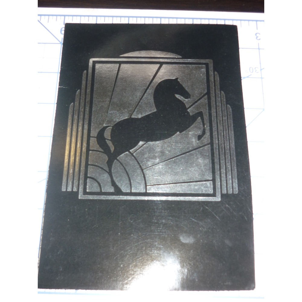 Vintage Summertree Press Art Deco Horse Card Equus Ken Patrick Hallmark Foil